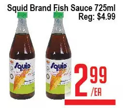 Skyland Foodmart Squid brand fish sauce offer