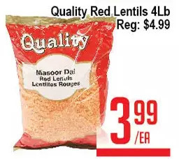 Quality red lentils