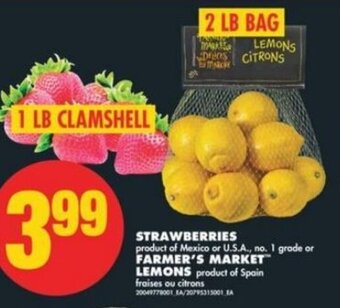 No Frills Strawberries 1lb clamshell offer