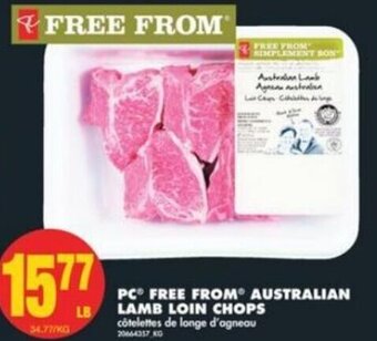 No Frills PC® Free From® Australian Lamb Loin Chops offer