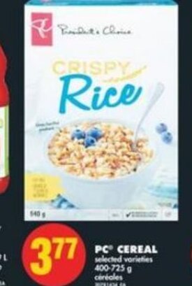 No Frills PC Cereal 400-725 g offer