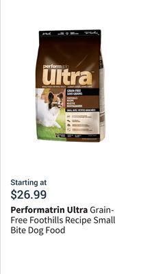 Petvalu Grain-free foothills recipe small bite dog food offer