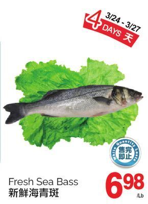 T&T Supermarket Fresh sea bass offer