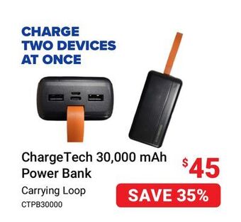 Visions Electronics Chargetech 30,000 mah power bank offer