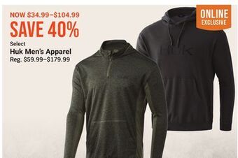 Bass Pro Select huk men's apparel offer