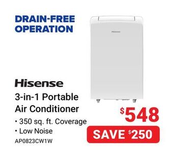 Visions Electronics Hisense 3-in-1 portable air conditioner offer