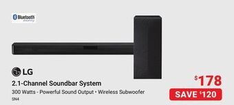 Visions Electronics Lg 2.1-channel soundbar system offer