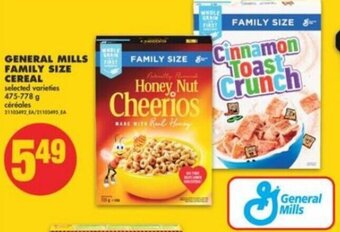 No Frills General Mills Family Size Cereal 475-778 g offer