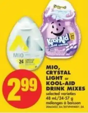 No Frills Mio, Crystal Light or Kool-Aid Drink Mixes 48 ml/24-57 g offer