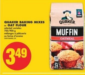 No Frills Quaker Baking Mixes or Oat Flour 700/900 g offer