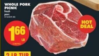 No Frills Whole Pork Picnic offer