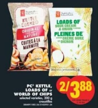 No Frills PC Kettle, Loads of or World of Chips 200 g offer