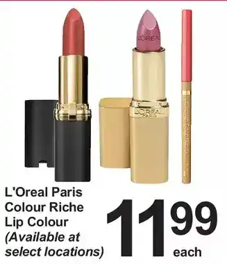 Pharmasave L'oreal paris colour riche lip colour offer