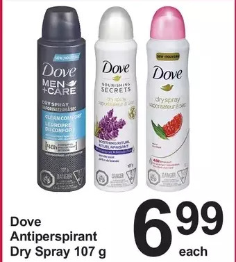 Pharmasave Dove antiperspirant dry spray offer