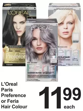 Pharmasave L'oreal paris preference or feria hair colour offer