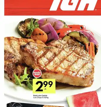 IGA Pork Loin Centre Cat Chops offer