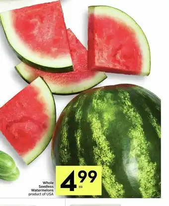 IGA Whole Seedless Watermelon offer