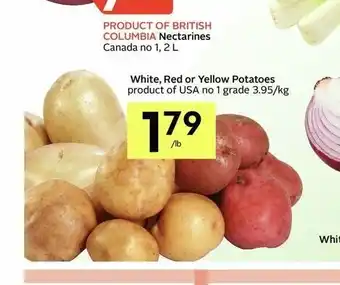 IGA White,Red or Yellow Potatoes offer