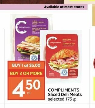 IGA Compliments Sliced Deli Meats offer