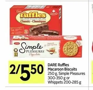 IGA Dare Ruffles Macaroon Biscuits offer