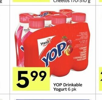 IGA Yop Drinkable Yogurt offer