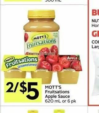 IGA Mott's Fruitsations Apple Sauce offer
