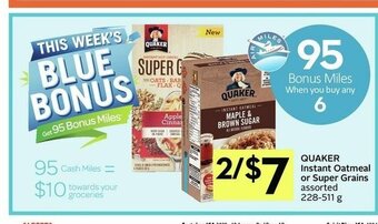 IGA Quaker Instant Oatmeal offer