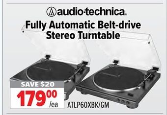 2001 Audio Video Audio-technica fully automatic belt-drive stereo turntable offer
