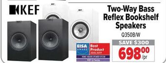 2001 Audio Video Kef two-way bass reflex bookshelf speakers offer