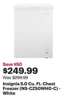 Best Buy Insignia 5.0 cu. ft. chest freezer (ns-cz50wh0-c) - white offer