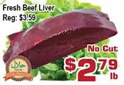 Top Food Supermarket Fresh beef liver offer