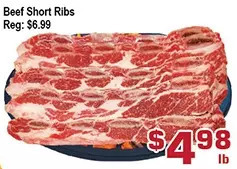 Top Food Supermarket Beef short ribs offer