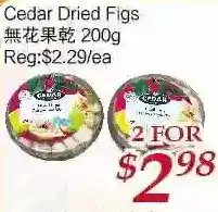 Tone Tai Supermarket Cedar dried figs offer