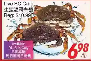 Foody World Live bc crab offer