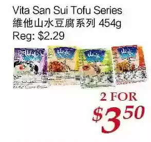 Tone Tai Supermarket Vita san sui tofu series offer