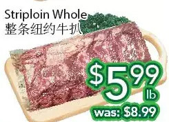 Ample Food Market Striploin whole offer