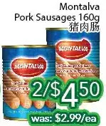 Ample Food Market Montalva pork sausages offer