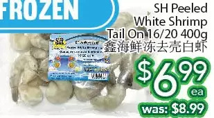 Ample Food Market Sh peeled white shrimp tail on offer
