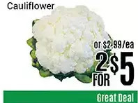 Nations Fresh Foods Cauliflower offer