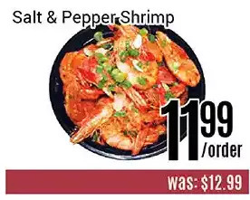 Nations Fresh Foods Salt & pepper shrimp offer