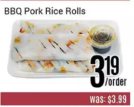 Nations Fresh Foods Bbq pork rice roll offer