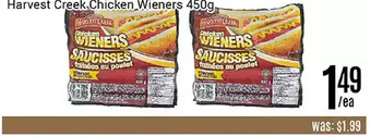 Nations Fresh Foods Harvest creek chicken wieners offer