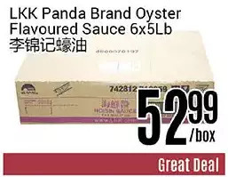 Nations Fresh Foods Lkk panda brand oyster flavoured sauce offer