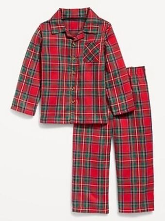 Old Navy Unisex matching print pajama set for toddler & baby offer