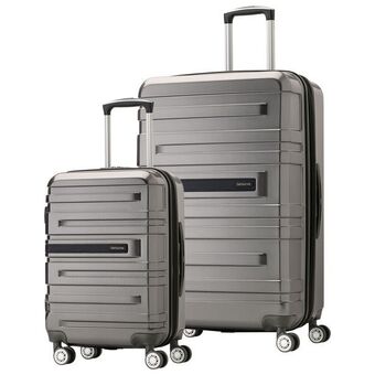 Best Buy Samsonite mcgrath 2-piece hard side expandable luggage set - silver offer