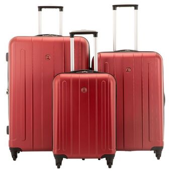 Best Buy Swissgear london 3-piece hard side expandable luggage set - red - only at best buy offer