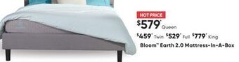 Sleep Country Bloom earth 2.0 mattress-in-a-box offer