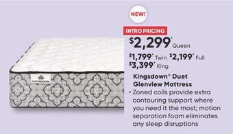 Sleep Country Kingsdown® duet glenview mattress offer
