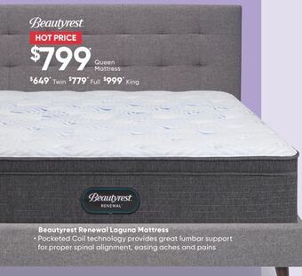 Sleep Country Beautyrest renewal laguna mattress offer