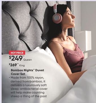Sleep Country Bamboo nights duvet cover set offer